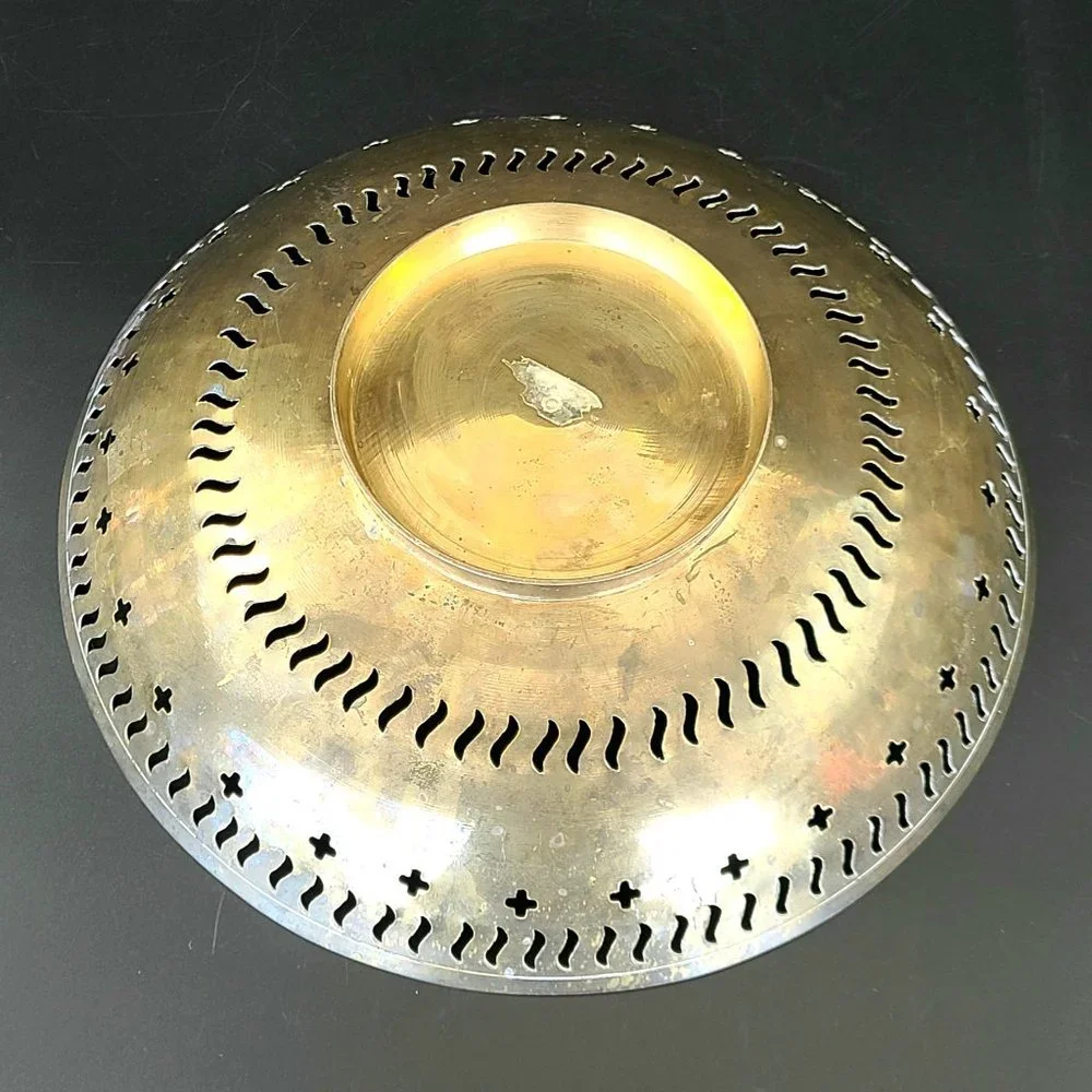 Vintage- Peacock Design - Made in India - Solid Brass Bowl - Fruit/ Candy Bowl